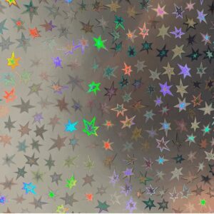 HYPERFLEX 4 MIL HOLOGRAPHIC STARS PERMANENT ADHESIVE VINYL 54"x150'
